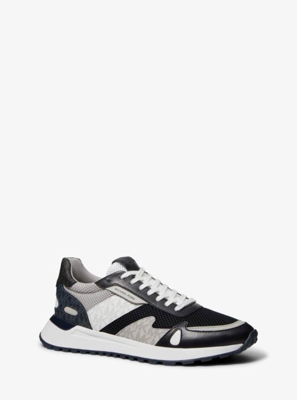 Panske Tenisky Michael Kors Miles Color-Block Logo and Mesh Indigo - Topanky Michael Kors Nejlevnejsi | RUQWT-6035